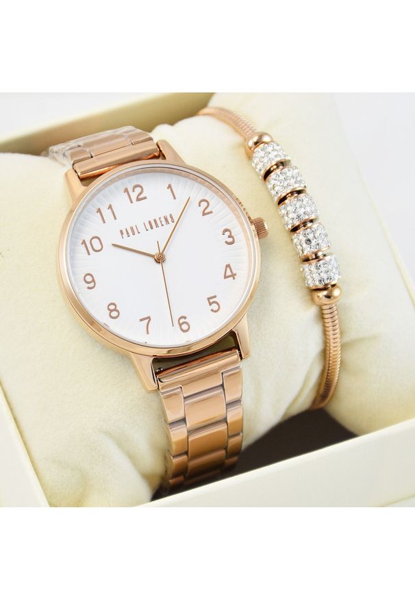 Zestaw damski zgarek damski Paul Lorens VARESE 11715B3-3D3 + bransoletka