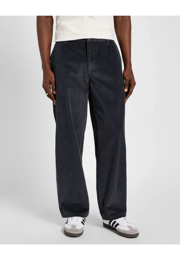Lee - LEE MĘSKIE SPODNIE SZTRUKSOWE LOOSE WORKWEAR CHINO DARK MUTED GRAY 112356541 L73T008531