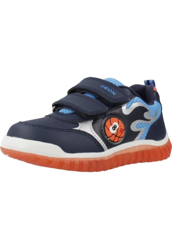 Geox - Kapcie GEOX B LIGHTYLOO BOY Niebieski. Okazja: na co dzień. Kolor: niebieski. Materiał: syntetyk, tkanina