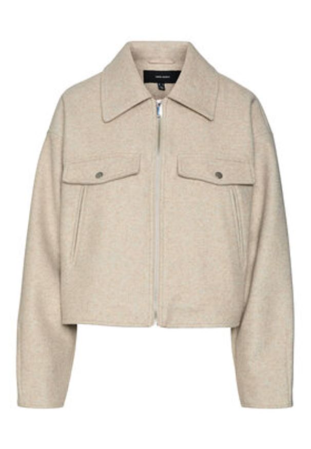 Vero Moda Kurtka przejściowa Fortune 10321977 Beżowy Regular Fit. Kolor: beżowy. Materiał: syntetyk