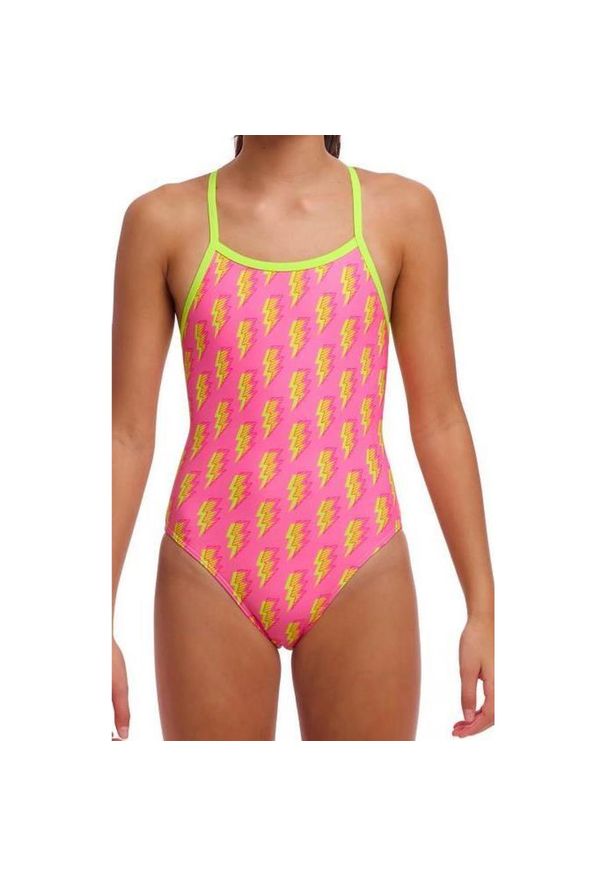 FUNKITA - Strój do pływania dziewczęcy Funkita Stunner - Single Strap. Kolor: różowy