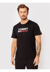 Tommy Jeans T-Shirt Corp Logo DM0DM15379 Czarny Regular Fit. Kolor: czarny. Materiał: bawełna #1