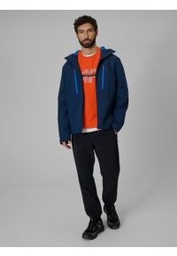 4f - 4F Kurtka przejściowa membrana 8000 męska - granatowa 3XL. Okazja: na co dzień. Kolor: niebieski. Materiał: materiał. Styl: casual #2