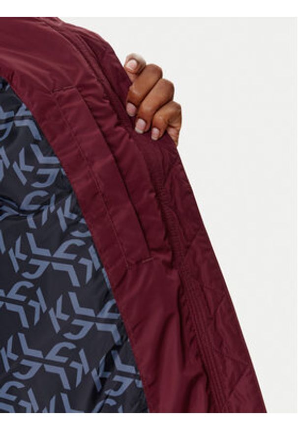 Karl Lagerfeld Jeans Kurtka zimowa A3W15023 Bordowy Regular Fit. Kolor: czerwony. Materiał: syntetyk. Sezon: zima