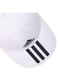 Adidas - adidas Czapka z daszkiem Baseball 3-Stripes Twill Cap FQ5411 Biały. Kolor: biały. Materiał: materiał