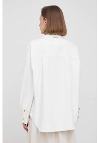Scotch & Soda kurtka jeansowa damska kolor biały przejściowa oversize. Kolor: biały. Materiał: jeans #3