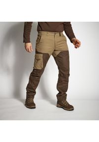 SOLOGNAC - Spodnie myśliwskie Solognac Renfort 520. Kolor: brązowy. Materiał: bawełna, tkanina, poliester #1