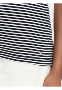 TOMMY HILFIGER - Tommy Hilfiger Top Gold Button WW0WW52112 Granatowy Slim Fit. Kolor: niebieski. Materiał: wiskoza #3