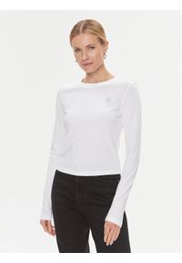 Calvin Klein Jeans Bluzka Embro Badge J20J222884 Biały Regular Fit. Kolor: biały. Materiał: bawełna #1