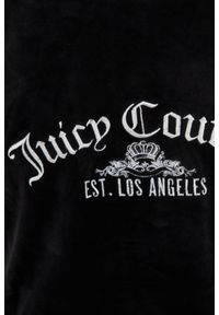 Juicy Couture - JUICY COUTURE Czarna bluza Arched Metallic. Kolor: czarny