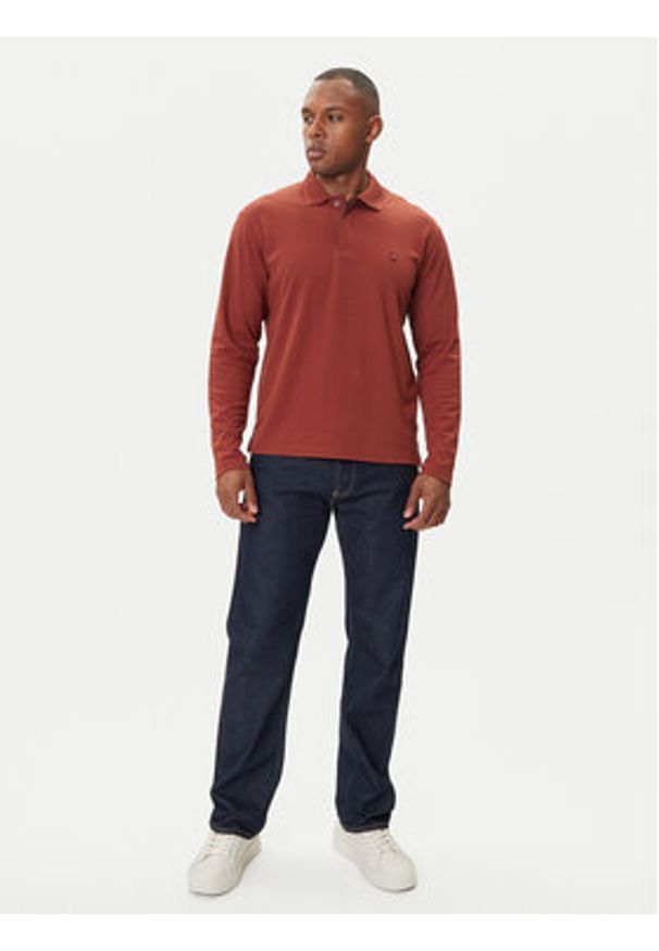 Jack & Jones Polo Crodney 12259645 Brązowy Regular Fit. Typ kołnierza: polo. Kolor: brązowy. Materiał: bawełna