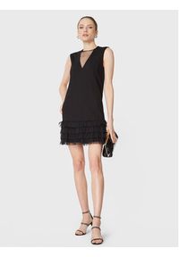 TwinSet - TWINSET Sukienka koktajlowa 231TP2051 Czarny Relaxed Fit. Kolor: czarny. Materiał: wiskoza. Styl: wizytowy #3