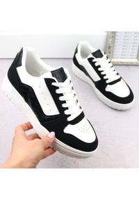 Buty sportowe sneakersy damskie biało czarne panda McBraun 23263 białe. Kolor: biały #8