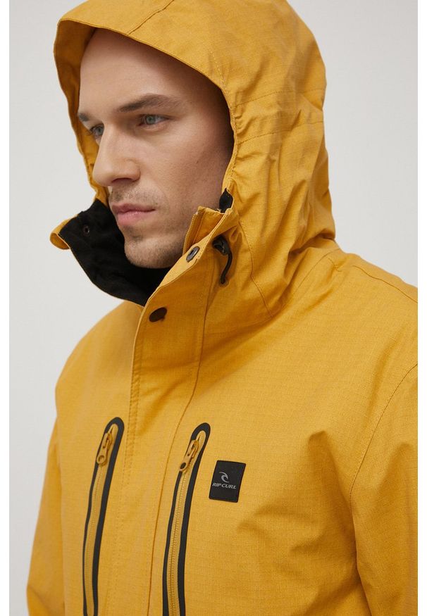Rip Curl kurtka Palmer męska kolor żółty. Kolor: żółty. Materiał: materiał. Sezon: zima