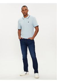 Wrangler Polo 112353030 Błękitny Regular Fit. Typ kołnierza: polo. Kolor: niebieski. Materiał: bawełna #5