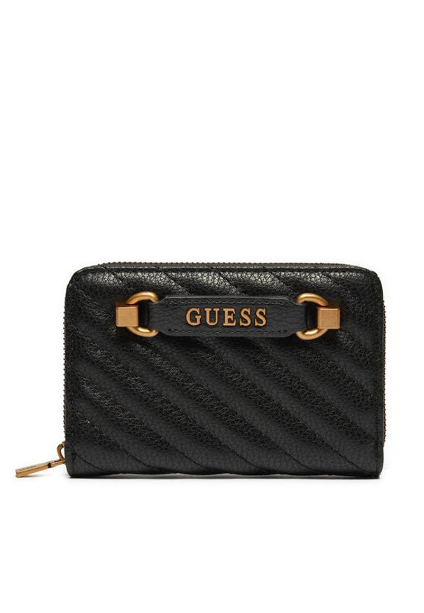 Guess Mały Portfel Damski SWQB94 95140 Czarny. Kolor: czarny. Materiał: skóra