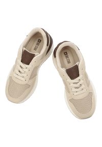 Big-Star - Sneakersy damskie Big Star, cholewka z połączenia materiałów tekstylnych i syntetycznych klasyczne wiązanie amortyzująca podeszwa, beżowe, TT274275. Okazja: na co dzień. Zapięcie: sznurówki. Kolor: beżowy. Materiał: materiał, syntetyk. Szerokość cholewki: normalna #3