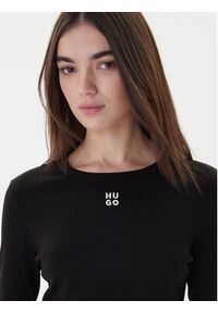 Hugo Sukienka codzienna Nemalia_1 50518385 Czarny Slim Fit. Okazja: na co dzień. Kolor: czarny. Materiał: bawełna. Typ sukienki: proste. Styl: casual #4