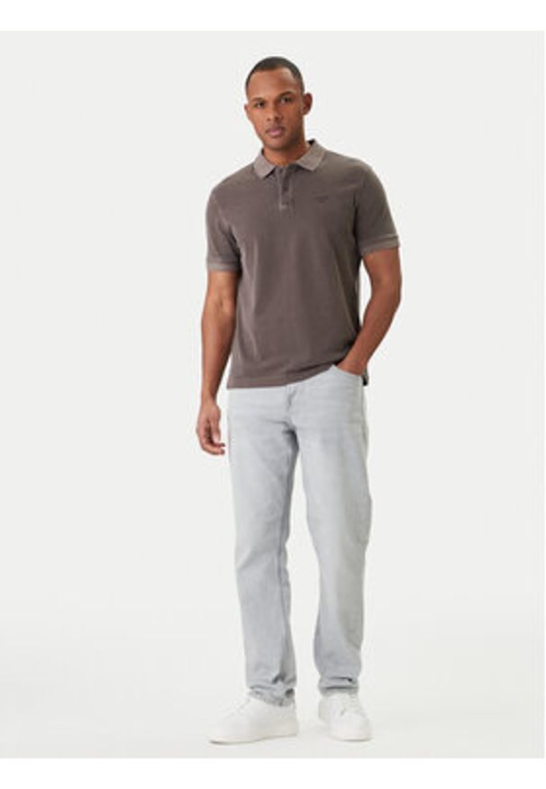 JOOP! Jeans Polo Ambrosian 30045619 Brązowy Modern Fit. Typ kołnierza: polo. Kolor: brązowy. Materiał: bawełna