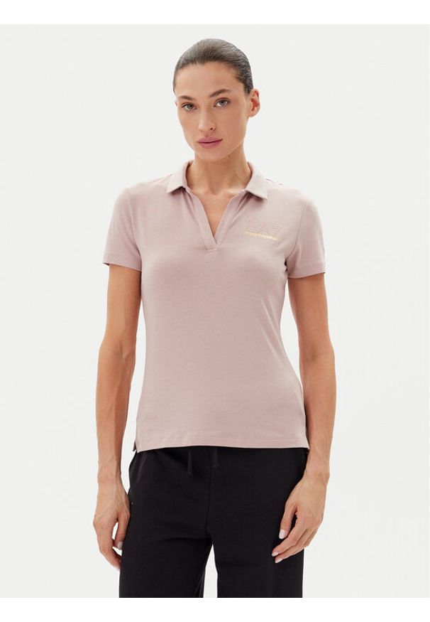 EA7 Emporio Armani Polo 7W000266 AF12500 U4079 Różowy Regular Fit. Typ kołnierza: polo. Kolor: różowy. Materiał: bawełna