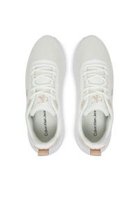 Calvin Klein Jeans Sneakersy Eva Runner L-Up Mix Mesh Logo Ck YW0YW01851 Biały. Kolor: biały. Materiał: materiał #6