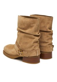 MICHAEL Michael Kors Botki Colby 40F5COFE5S Beżowy. Kolor: beżowy. Materiał: skóra, zamsz #3