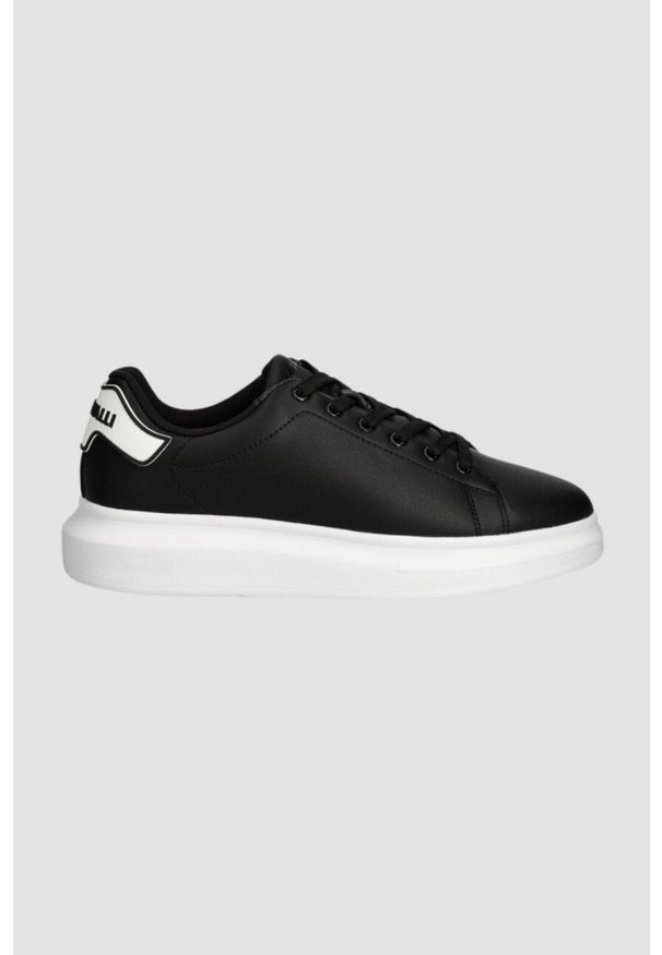 Just Cavalli - JUST CAVALLI Czarne sneakersy FONDO URSA DIS. 2, Rozmiar 42. Kolor: czarny