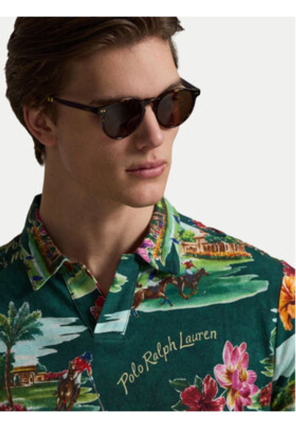 Polo Ralph Lauren Polo 710B13535001 Zielony Regular Fit. Typ kołnierza: polo. Kolor: zielony. Materiał: bawełna