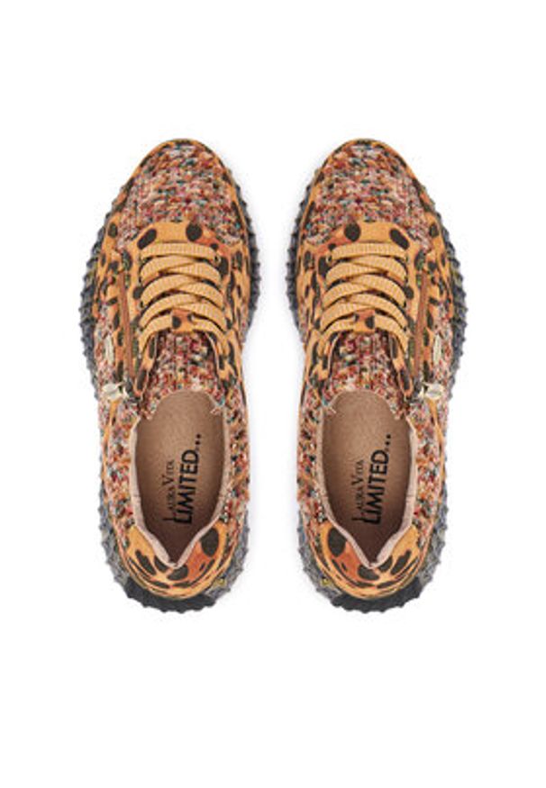 Laura Vita Sneakersy Burton 1123 Kolorowy. Materiał: skóra. Wzór: kolorowy