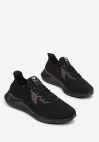 Born2be - Czarne Buty Sportowe Phiosesis. Nosek buta: okrągły. Kolor: czarny. Materiał: jeans, materiał. Szerokość cholewki: normalna #2