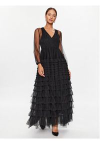 TwinSet - TWINSET Sukienka wieczorowa 232TP2643 Czarny Regular Fit. Kolor: czarny. Materiał: syntetyk. Styl: wizytowy #3