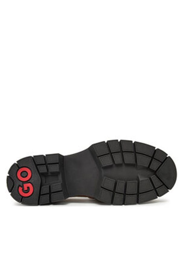Hugo - HUGO Loafersy 50541731 Beżowy. Kolor: beżowy. Materiał: skóra, zamsz