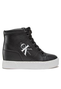 Calvin Klein Jeans Sneakersy Hidden Wedge Cupsole Laceup YW0YW00771 Czarny. Kolor: czarny. Materiał: skóra #1