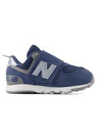 Buty niemowlęce New Balance I5742MJ – niebieskie. Okazja: na co dzień. Zapięcie: rzepy. Kolor: niebieski. Materiał: guma, syntetyk, materiał. Szerokość cholewki: normalna. Model: New Balance 574. Sport: turystyka piesza #1