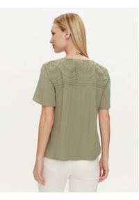 Vila T-Shirt Mesa 14092019 Zielony Regular Fit. Kolor: zielony. Materiał: wiskoza