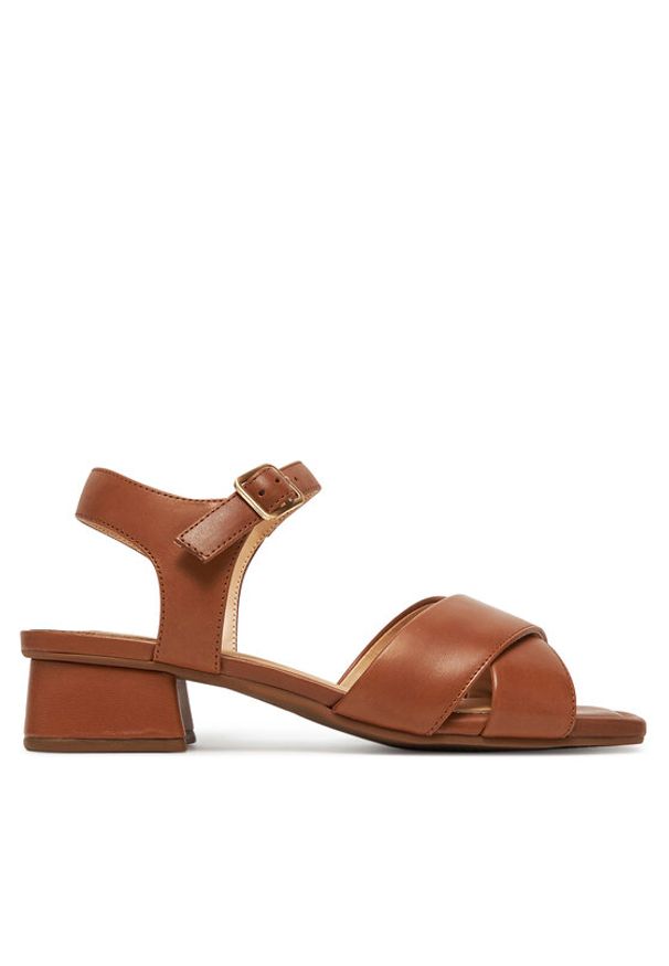 Clarks Sandały Serina35 Cross 26181346 Brązowy. Kolor: brązowy. Materiał: skóra