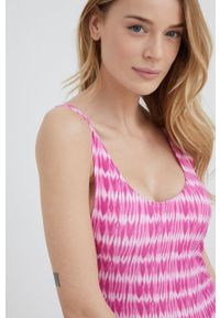Pepe Jeans jednoczęściowy strój kąpielowy LAILA SWIMSUIT kolor różowy lekko usztywniona miseczka. Kolor: różowy. Materiał: materiał #5