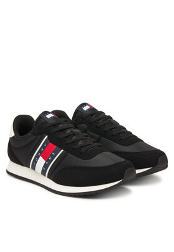 Tommy Jeans Sneakersy Tjm Classic Runner EM0EM01709 Czarny. Kolor: czarny. Materiał: materiał