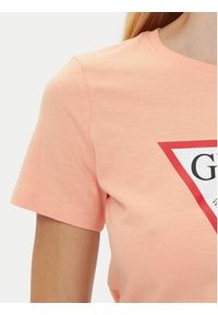 Guess T-Shirt W1YI1B I3Z14 Koralowy Regular Fit. Kolor: pomarańczowy. Materiał: bawełna #5