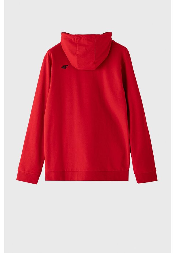 4f - 4F - Bluza. Okazja: na co dzień. Kolor: czerwony. Wzór: nadruk. Styl: casual