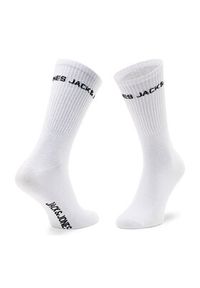 Jack & Jones - Jack&Jones Zestaw 5 par wysokich skarpet męskich Basic Logo Tennis 12179475 Biały. Kolor: biały. Materiał: materiał