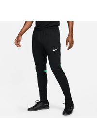 Spodnie sportowe męskie Nike Drifit Academy Pro. Kolor: zielony, biały, wielokolorowy. Materiał: dresówka. Sport: fitness