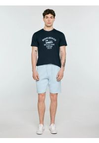 Big-Star - Koszulka męska z kontrastowym nadrukiem granatowa Fors 403. Kolor: niebieski. Materiał: materiał, skóra, dzianina. Wzór: nadruk. Styl: klasyczny, wakacyjny #5