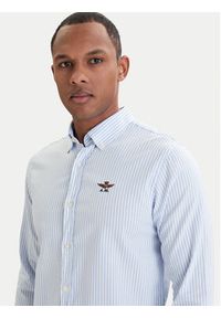 Aeronautica Militare Koszula 261CA1320UCT03532 Błękitny Regular Fit. Kolor: niebieski. Materiał: bawełna #3