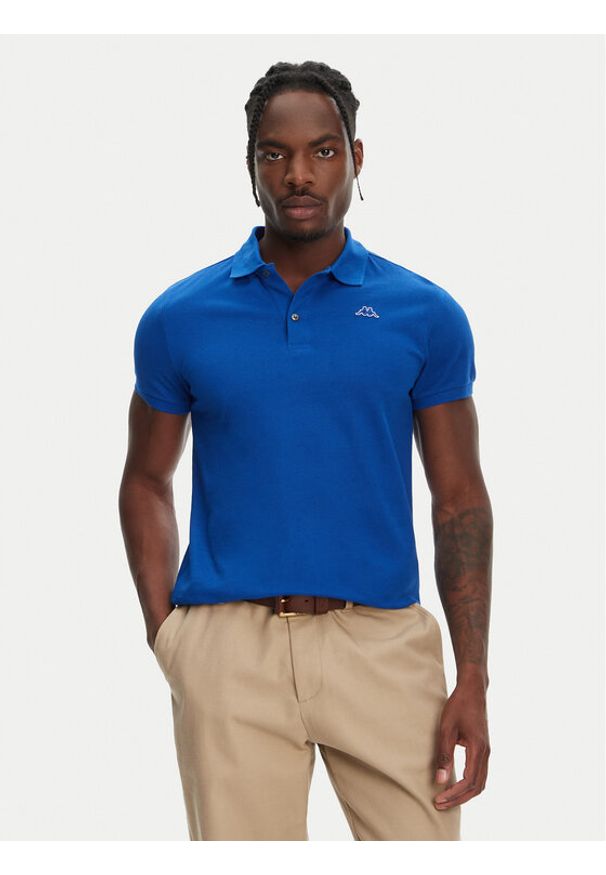 Robe di Kappa Polo William 6006170 Niebieski Slim Fit. Typ kołnierza: polo. Kolor: niebieski. Materiał: bawełna