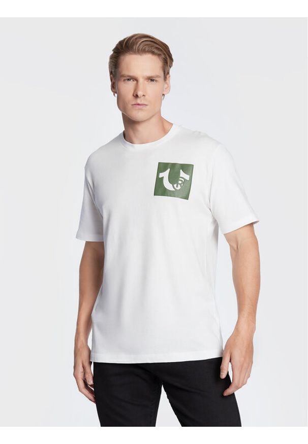 True Religion T-Shirt 106298 Biały Regular Fit. Kolor: biały. Materiał: bawełna