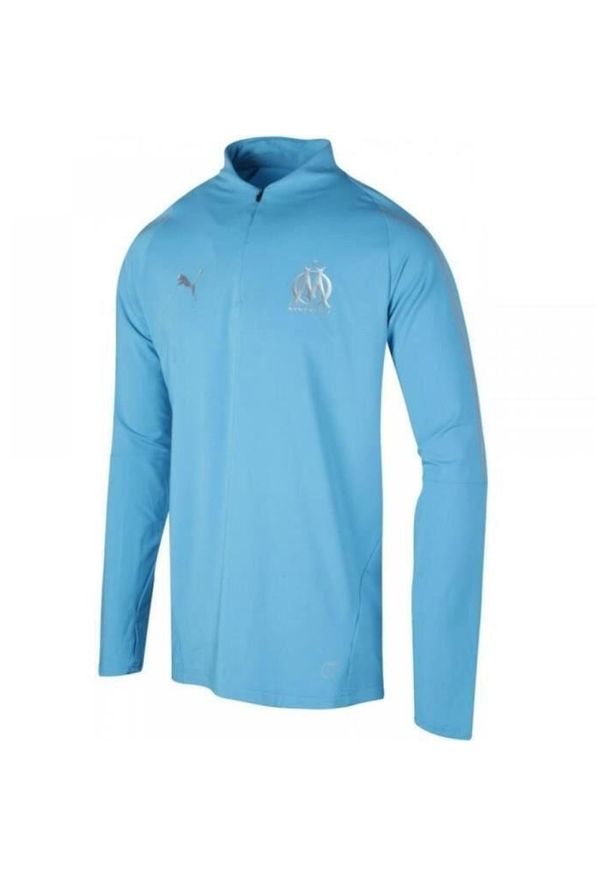 Bluza Puma Jr Olympique de Marsylia dla dzieci 128. Kolor: zielony, niebieski, wielokolorowy. Materiał: poliester. Sport: piłka nożna