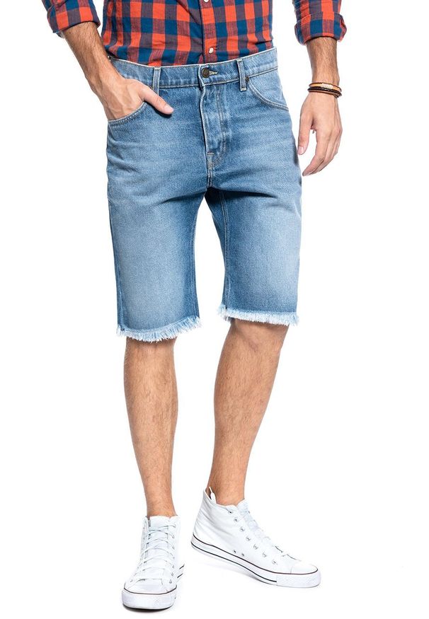 Lee - SPODENKI LEE 5 POCKET SHORT WASHED LUTHER L73EGAPE. Materiał: jeans