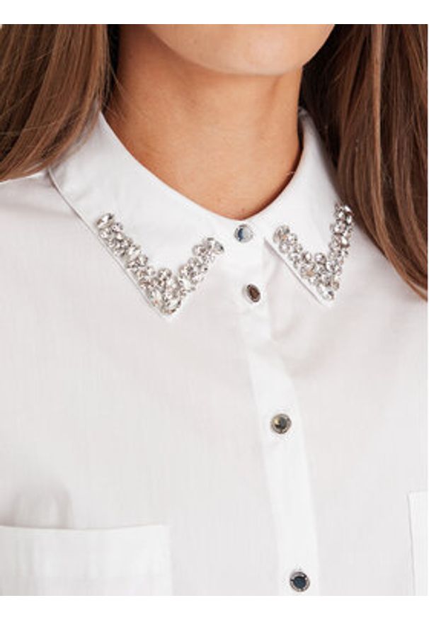 Morgan Koszula 252-CRISTO Biały Loose Fit. Kolor: biały. Materiał: bawełna