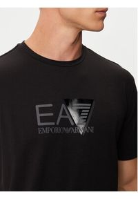 EA7 Emporio Armani T-Shirt 3DPT36 PJULZ 1200 Czarny Regular Fit. Kolor: czarny. Materiał: syntetyk, bawełna